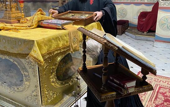 Схиархимандрит Илий (Ноздрин) и руководитель проекта 