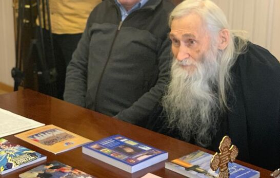Схиархимандрит Илий (Ноздрин) и руководитель проекта 