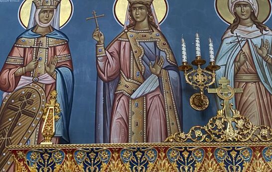 Схиархимандрит Илий (Ноздрин) и руководитель проекта 