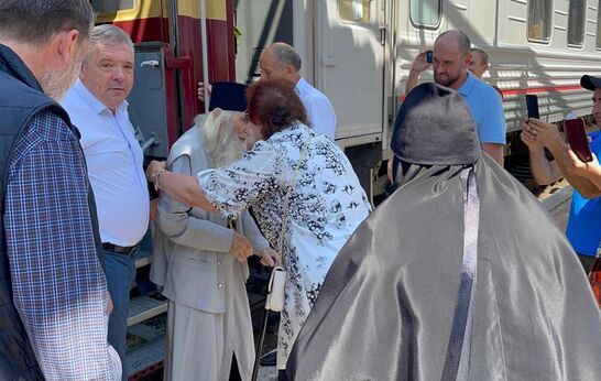 Схиархимандрит Илий (Ноздрин) и Геннадий Николаевич Цурков прибыли в Крым.