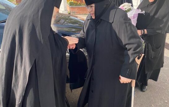 Cхиархимандрит Илий (Ноздрин) и руководитель проекта 