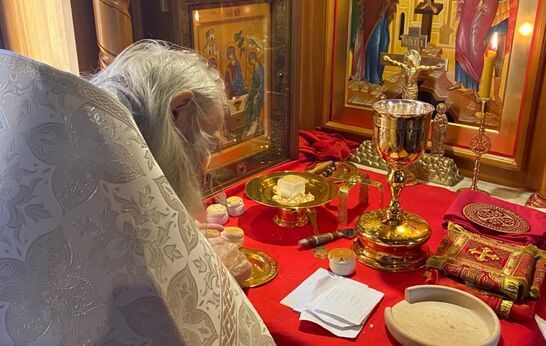 На Вознесение Господне, схиархимандрит Илий (Ноздрин) совершил праздничное богослужение.