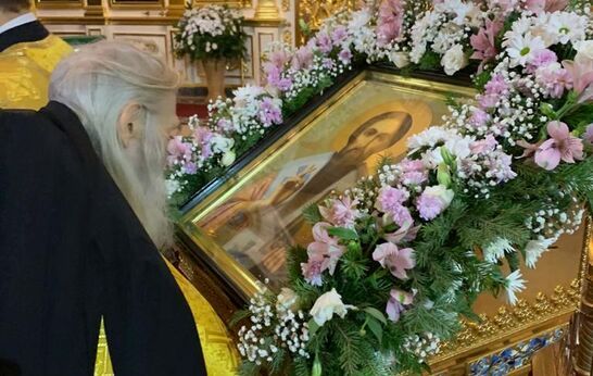 В Праздник Обрезания Господня схиархимандрит Илий (Ноздрин) принял участие в Божественной литургии в Никольском кафедральном соборе Оренбурга