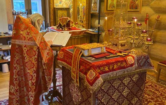 Схиархимандрит Илий (Ноздрин) отслужил службу, 26 апреля 2020 года в Фомино воскресение. 