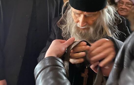 Схиархимандрит Илий (Ноздрин) и руководитель проекта 