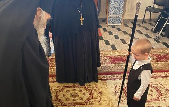 Схиархимандрит Илий (Ноздрин) и руководитель проекта 