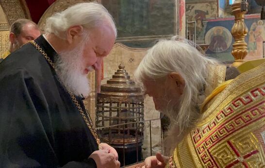 Схиархимандрит Илий (Ноздрин) сослужил Святейшему Патриарху Московскому и всея Руси Кириллу в Патриаршем Успенском соборе Московского Кремля.