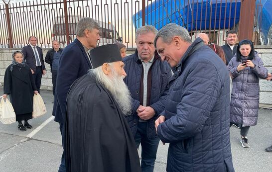 Схиархимандрит Илий (Ноздрин) и руководитель проекта 