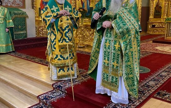 Cхиархимандрит Илий (Ноздрин) и руководитель проекта 