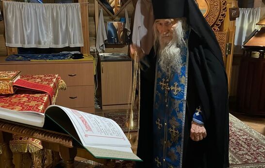 Схиархимандрит Илий совершил Богослужение в скиту Дмитрия  Солунского.