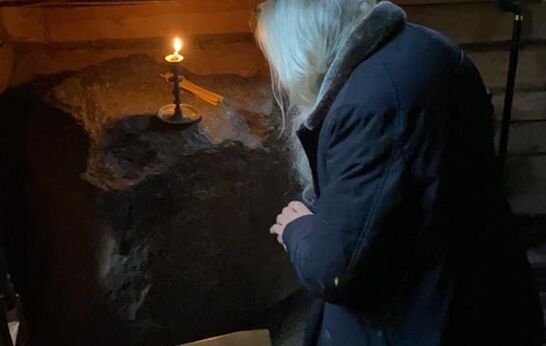 Cхиархимандрит Илий (Ноздрин) и руководитель проекта 