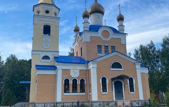 Схиархимандрит Илий (Ноздрин) принял участие в Божественной Литургии в храме Вознесения Господня в посёлке Вознесенское (Змиёвка)