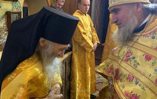 Схиархимандрит Илий (Ноздрин) принял участие в Божественной Литургии в Свято-Вознесенском кафедральном соборе в г. Великие Луки