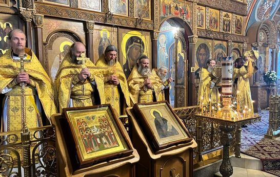 В праздник Апостолов Петра и Павла схиархимандрит Илий (Ноздрин) принял участие в Богослужении в Оптиной Пустыни. 