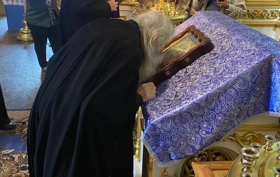 Cхиархимандрит Илий (Ноздрин) и руководитель проекта 