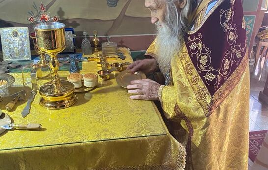 Cхиархимандриту Илию (Ноздрину) архиепископ Питирим торжественно вручил медали за понесенные труды и заслуги перед Православием.