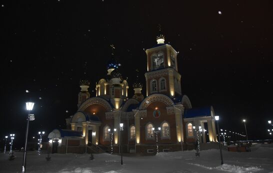 Богослужение в праздник Святого Богоявления, Крещения Господня в храме в честь иконы Божией Матери 