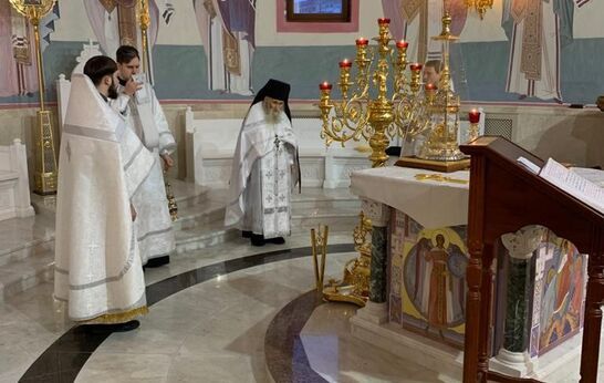 16 января схиархимандрит Илий (Ноздрин) совершил Божественную литургию в Соборе Софии Премудрости Божией в Самаре