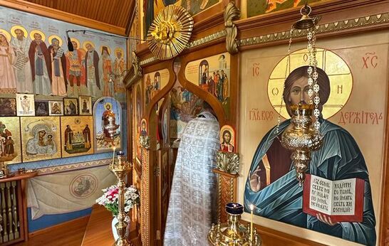 Схиархимандрит Илий (Ноздрин) совершил Богослужение в храме иконы Божией матери Остробрамская .