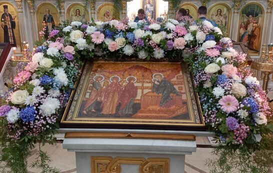 Архиерейская Божественная Литургия в престольный праздник Сретения Господня  в «Вятском Посаде».